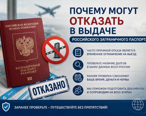 Почему могут отказать в выдаче российского заграничного паспорта?
